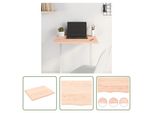 The Living Store Piano Del Tavolo 60X50X2 Cm In Rovere Massiccio Non Trattato