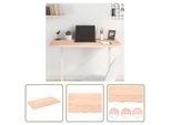 The Living Store Piano Del Tavolo 100X60X2 Cm In Rovere Massiccio Non Trattato