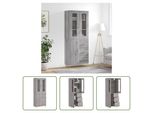 The Living Store Credenza Grey Sonoma 69,5X34X180 Cm Materiale A Base Di Legno