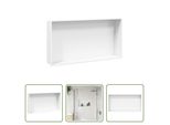 The Living Store Piatto Doccia Bianco Opaco 62X32X9 Cm In Acciaio Inox