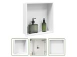 The Living Store Piatto Doccia Bianco Opaco 32X32X9 Cm In Acciaio Inox
