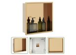 The Living Store Piatto Doccia Golden Brushed 32X32X9 Cm Acciaio Inossidabile