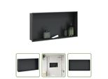 The Living Store Piatto Doccia Nero Opaco 62X32X9 Cm In Acciaio Inox