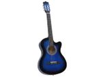 The Living Store Chitarra Acustica Cutaway A 6 Corde Con Sfumatura Blu 38