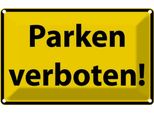 Vianmo Insegna Di Latta 20X30 Cm Parken Verboten Gelb