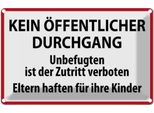 Vianmo Insegna Di Latta 20X30 Cm Kein ÖFfentlicher Durchgang