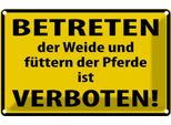 Vianmo Insegna Di Latta 20X30 Cm Betreten Der Weide Verboten