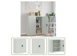 The Living Store Armadio Per Archiviazione Grigio Chiaro 90X40X105 Cm In Acciaio