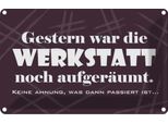 Vianmo Insegna Di Latta 20X30 Cm Gestern War Werkstatt AufgeräUmt
