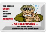 Vianmo Insegna Di Latta 20X30 Cm Alkohol Wer Abends SäUft Muss Morgens