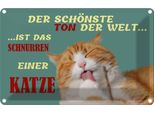 Vianmo Insegna Di Latta 20X30 Cm SchöNste Ton Ist Katzenschnurren