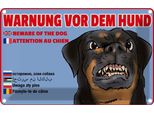 Vianmo Insegna Di Latta 12X18 Cm Warnung Vor Hund Multi Sprachen