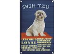 Vianmo Insegna Di Latta 18X12 Cm Shih Tzu Hund Lebendig Loyal
