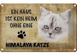 Vianmo Insegna Di Latta 12X18 Cm Himalaya Katze Ohne Kein Heim