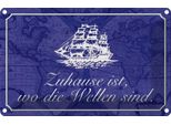 Vianmo Insegna Di Latta 12X18 Cm Zuhause Wo Die Wellen Seemann