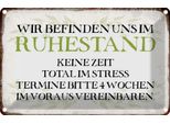 Vianmo Insegna Di Latta 20X30 Cm Wie Im Ruhestand Keine Zeit