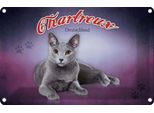 Vianmo Insegna Di Latta 20X30 Cm Katze Chartreux Deutschland