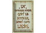 Vianmo Insegna Di Latta 18X12 Cm In Unserer KüChe Gibt Es Zucker