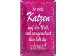 Vianmo Insegna Di Latta 30X20 Cm So Vilele Katzen Auf Der Welt