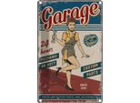 Vianmo Insegna Di Latta 18X12 Cm Pinup Garage 24 Hours Repair Auto