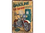 Vianmo Insegna Di Latta 30X20 Cm Gasoline Fuli Service 24/7