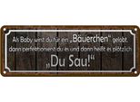 Vianmo Insegna Di Latta 10X27 Cm Als Baby FüR BäUerchen Gelobt