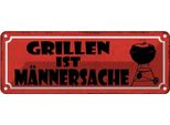 Vianmo Insegna Di Latta 10X27 Cm Grillen Ist MäNnersache