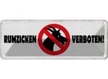 Vianmo Insegna Di Latta 10X27 Cm Rumzicken Verboten