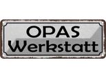 Vianmo Insegna Di Latta 10X27 Cm Opas Wekstatt Familie