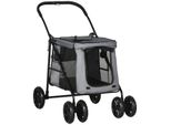 Hundewagen, Hundetrolley mit Kissen, faltbarer Hundebuggy, Katzenbuggy