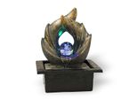 Zimmerbrunnen Elements mit LED-Beleuchtung, Feng Shui Dekobrunnen für Wohnung und Büro