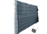 Tennissichtschutz Tennisnetz Bauzaun Gartenzaun ANTHRAZIT 1,0m x 25m