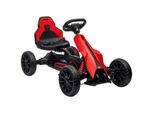 Gokart, Kinderfahrzeug mit verstellbarem Sitz, Tretfahrzeug, Rot