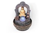 Zimmerbrunnen mit LED-Beleuchtung, Dekobrunnen “Buddha mit Lotusblüte” für die Wohnung