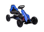 Gokart, Kinderfahrzeug mit verstellbarem Sitz, Tretfahrzeug, Blau