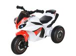 Rutscher Kinder-Motorad Rutscherfahrzeug Kinderfahrzeug für 18-36 Monate mit Musik Weiß 74 x 39 x 48 cm