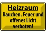 Vianmo Insegna Di Latta 12X18 Cm Heizraum Rauchen Verboten