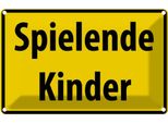 Vianmo Insegna Di Latta 20X30 Cm Spielende Kinder