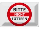 Vianmo Insegna Di Latta 12X18 Cm Bitte Nicht FüTtern Rot/Weiß