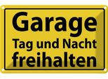 Vianmo Insegna Di Latta 20X30 Cm Garage Tag Und Nacht Freihalten