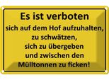 Vianmo Insegna Di Latta 20X30 Cm Es Ist Verboten Auf Dem Hof