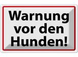 Vianmo Insegna Di Latta 12X18 Cm Warnung Vor Den Hunden