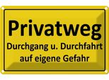 Vianmo Insegna Di Latta 20X30 Cm Hinweis Privatweg Gelbes