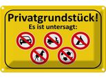 Vianmo Insegna Di Latta 20X30 Cm PrivatgrundstüCk Es Ist Untersagt