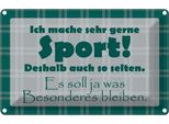 Vianmo Insegna Di Latta 20X30 Cm Ich Mache Gerne Sport