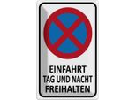 Vianmo Insegna Di Latta 30X20 Cm Einfahrt Tag Und Nacht Freihalten