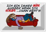 Vianmo Insegna Di Latta 20X30 Cm Bin Immer MüDe AußEr Beim Schlafen