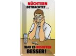 Vianmo Insegna Di Latta 18X12 Cm Alkohol NüChtern Betr. War Besoffen Besser