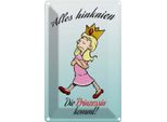 Vianmo Insegna Di Latta 30X20 Cm Alles Hinknien Prinzessin Kommt