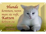 Vianmo Insegna Di Latta 12X18 Cm Hunde Kommen Katzen Kehren ZurüCk